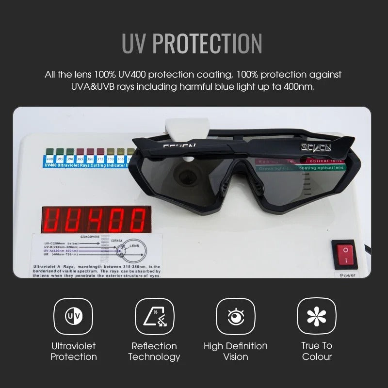 SCVCN Photochromic Cycling Sunglasses